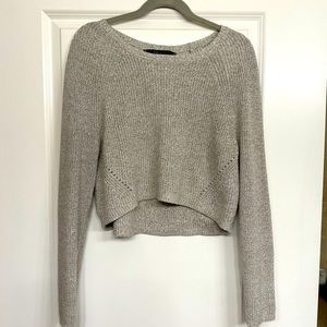 BCBGMaxazria Cropped High-Lo Sweater